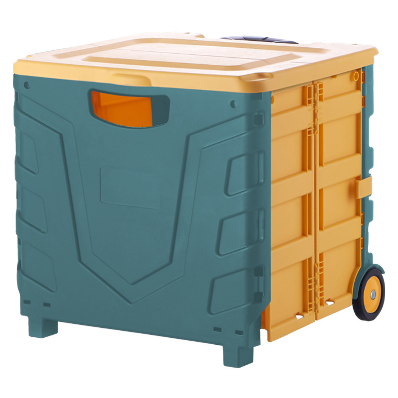 Bafuluo sklopiva dvokolesna kolica za kupovinu s poklopcem – PP plast, nosivost 35 kg, mogućnost prilagođenog logotipa