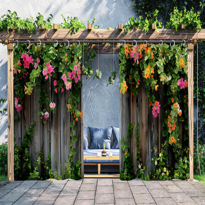 Užuolaidos su aukštu siūlų tankiu, 71–90% šešėlis, spauda / lygus audinys, šilko sluoksnis — šiuolaikinis minimalistinis stilius