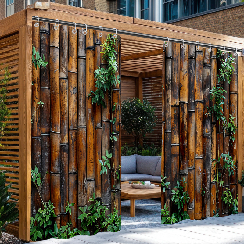 Užuolaidos su aukštu siūlų tankiu, 71–90% šešėlis, spauda / lygus audinys, šilko sluoksnis — šiuolaikinis minimalistinis stilius