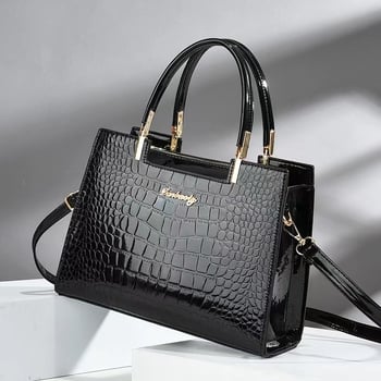 PU kožená dámska taška s kamenným vzorom, na rameno/crossbody, vodorovný štvorcový tvar, zipsové zapínanie, vnútorné vrecko so zipsom, hmotnosť 0,75 kg