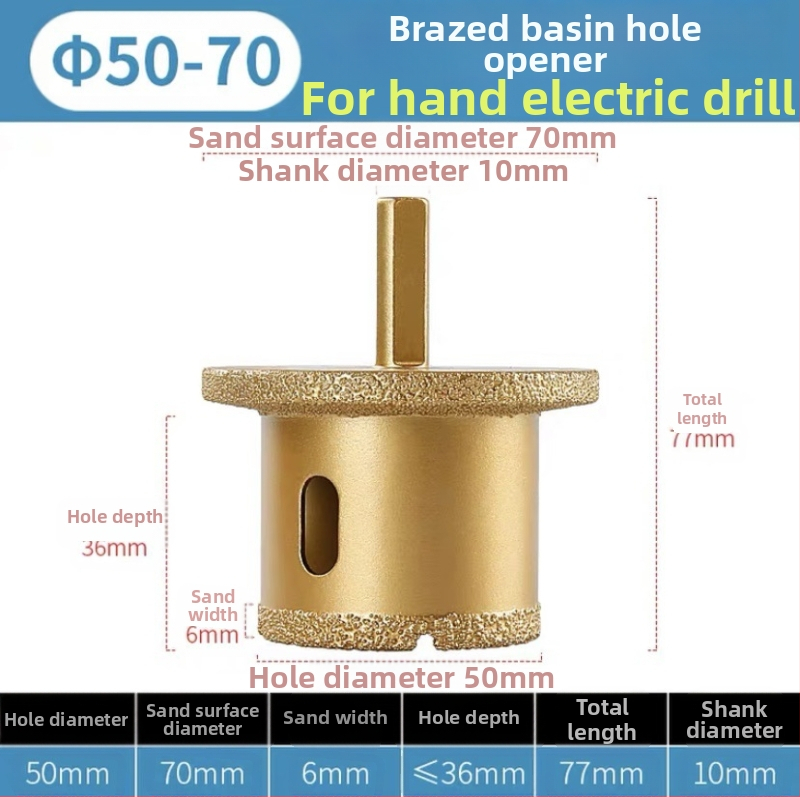 Gyémánt lyukfúró mosogatóhoz – lyukak készítéséhez márványon, palaszetten és kerámiamosdókban, kétszintes fúrófej