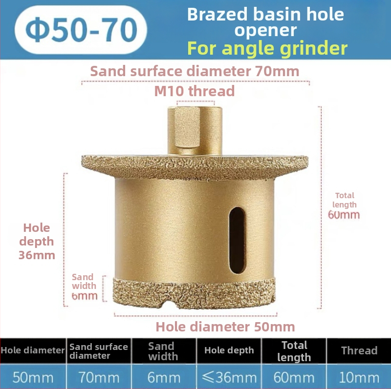 Gyémánt lyukfúró mosogatóhoz – lyukak készítéséhez márványon, palaszetten és kerámiamosdókban, kétszintes fúrófej