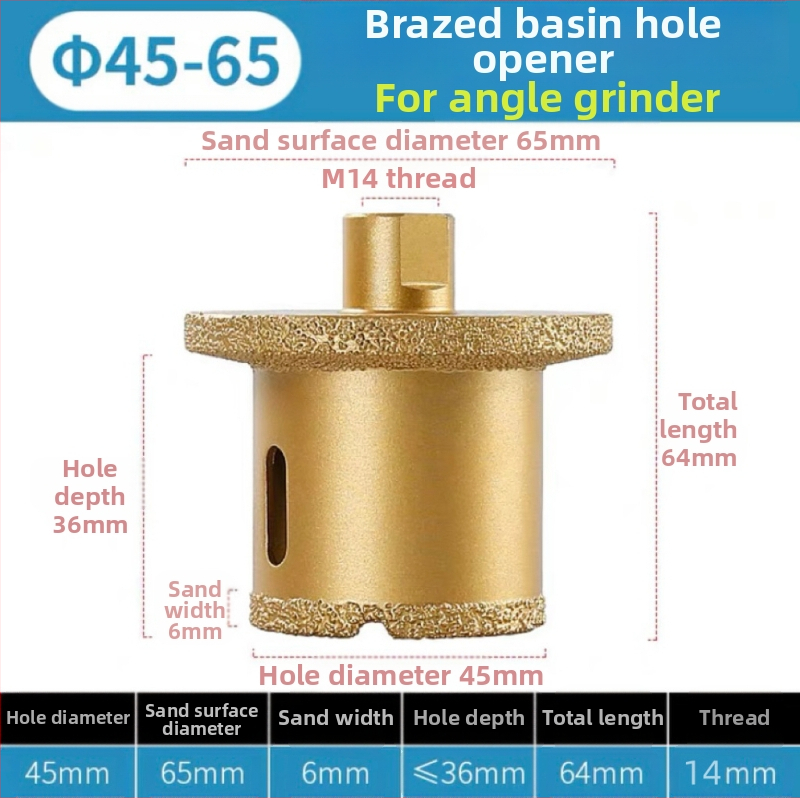 Gyémánt lyukfúró mosogatóhoz – lyukak készítéséhez márványon, palaszetten és kerámiamosdókban, kétszintes fúrófej