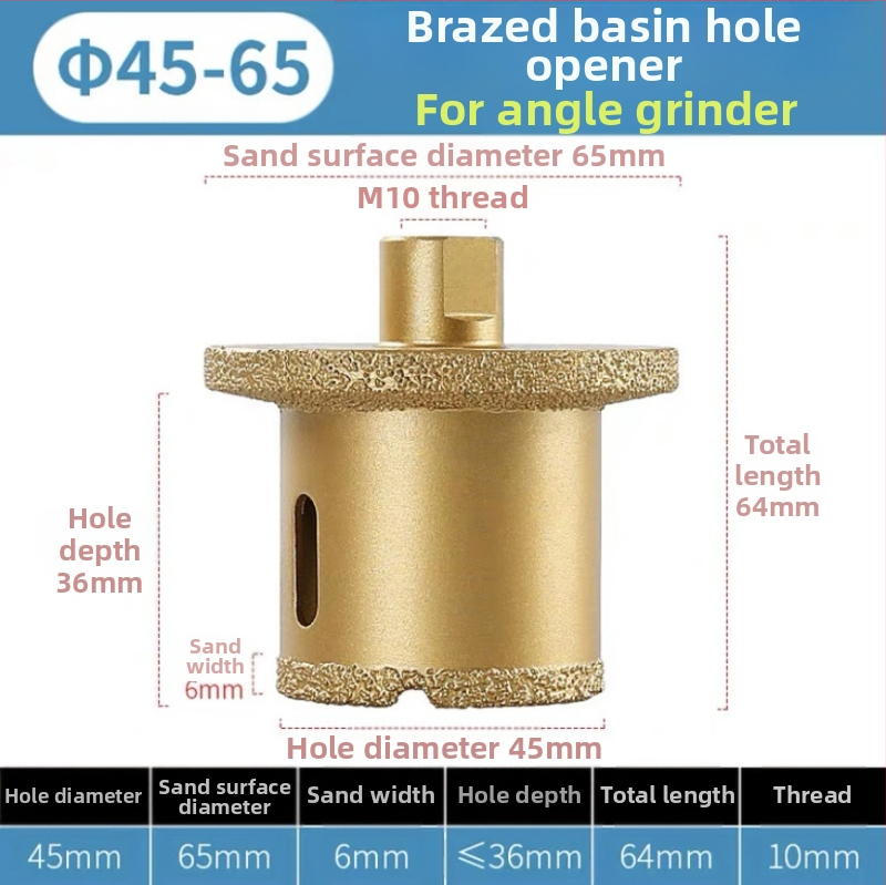 Gyémánt lyukfúró mosogatóhoz – lyukak készítéséhez márványon, palaszetten és kerámiamosdókban, kétszintes fúrófej