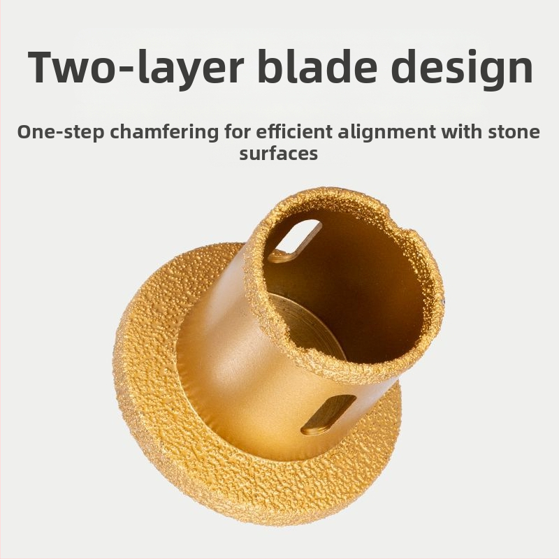 Gyémánt lyukfúró mosogatóhoz – lyukak készítéséhez márványon, palaszetten és kerámiamosdókban, kétszintes fúrófej