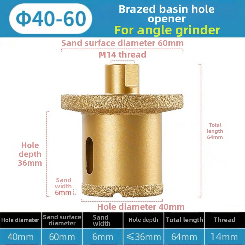 Gyémánt lyukfúró mosogatóhoz – lyukak készítéséhez márványon, palaszetten és kerámiamosdókban, kétszintes fúrófej