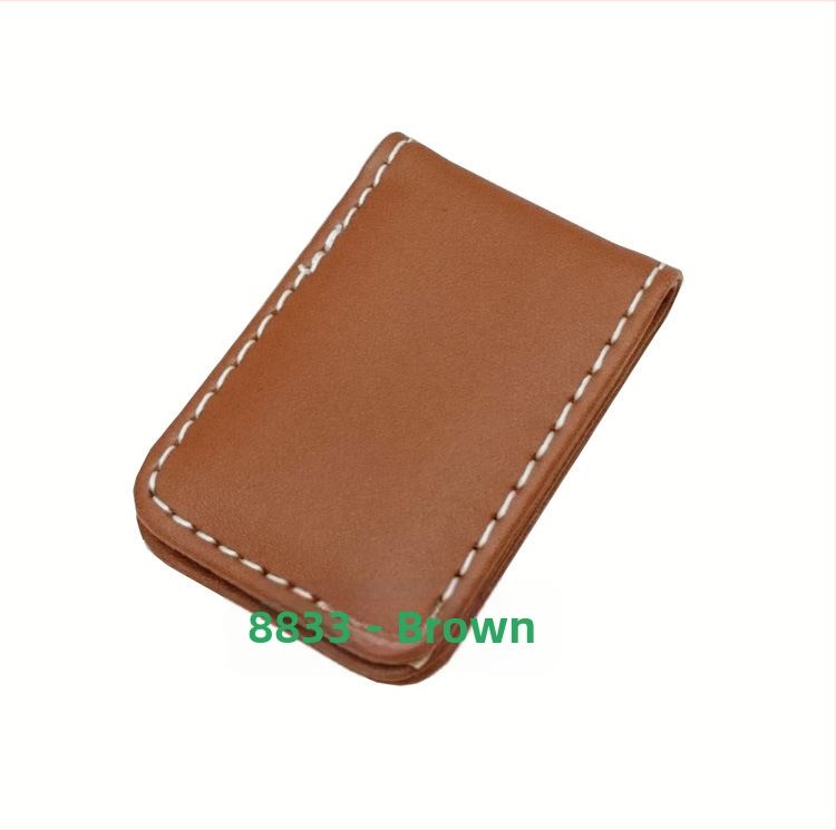 Magnetinis pinigų klipas, unisex, PU oda, 1 sulenkimas, ekspozicinis atidarymas, vertikalios kvadrato formos, modeliai HC-8833/HC-8844/HC-9090