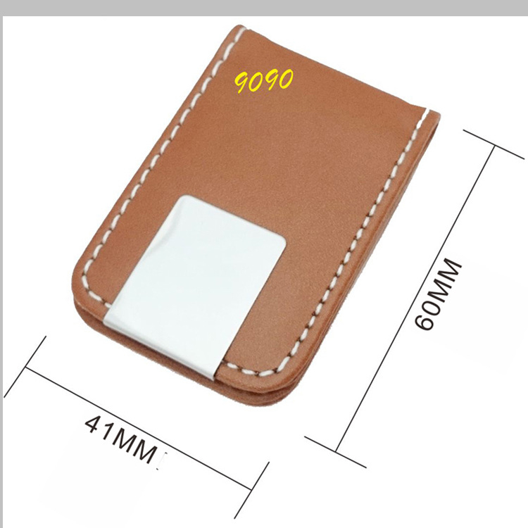 Magnetinis pinigų klipas, unisex, PU oda, 1 sulenkimas, ekspozicinis atidarymas, vertikalios kvadrato formos, modeliai HC-8833/HC-8844/HC-9090