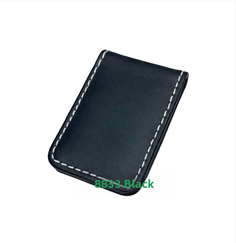 Magnetinis pinigų klipas, unisex, PU oda, 1 sulenkimas, ekspozicinis atidarymas, vertikalios kvadrato formos, modeliai HC-8833/HC-8844/HC-9090