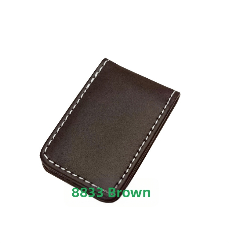 Magnetinis pinigų klipas, unisex, PU oda, 1 sulenkimas, ekspozicinis atidarymas, vertikalios kvadrato formos, modeliai HC-8833/HC-8844/HC-9090