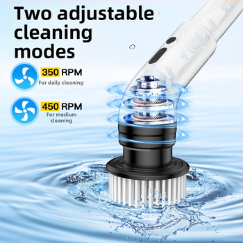 Ασύρματη ηλεκτρική 9-σε-1 πολυλειτουργική βούρτσα καθαρισμού για μπάνιο με τηλεσκοπική κεφαλή (9-σε-1, ασύρματη, ηλεκτρική, τηλεσκοπική, μπάνιο)