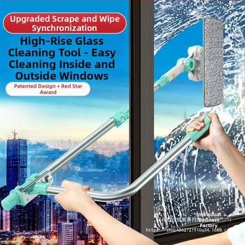 Dvigubos pusės išorinių langų valytuvas aukštų pastatų (Medžiaga: šilko gėlė; Naudojimas: namų ūkis; Rankinis)