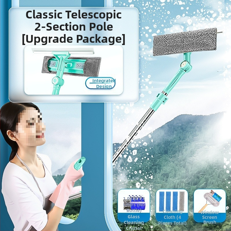 Dvigubos pusės išorinių langų valytuvas aukštų pastatų (Medžiaga: šilko gėlė; Naudojimas: namų ūkis; Rankinis)