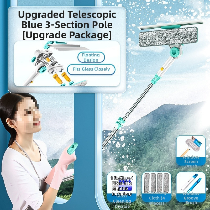 Dvigubos pusės išorinių langų valytuvas aukštų pastatų (Medžiaga: šilko gėlė; Naudojimas: namų ūkis; Rankinis)