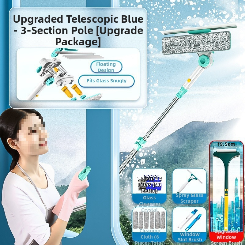 Dvigubos pusės išorinių langų valytuvas aukštų pastatų (Medžiaga: šilko gėlė; Naudojimas: namų ūkis; Rankinis)