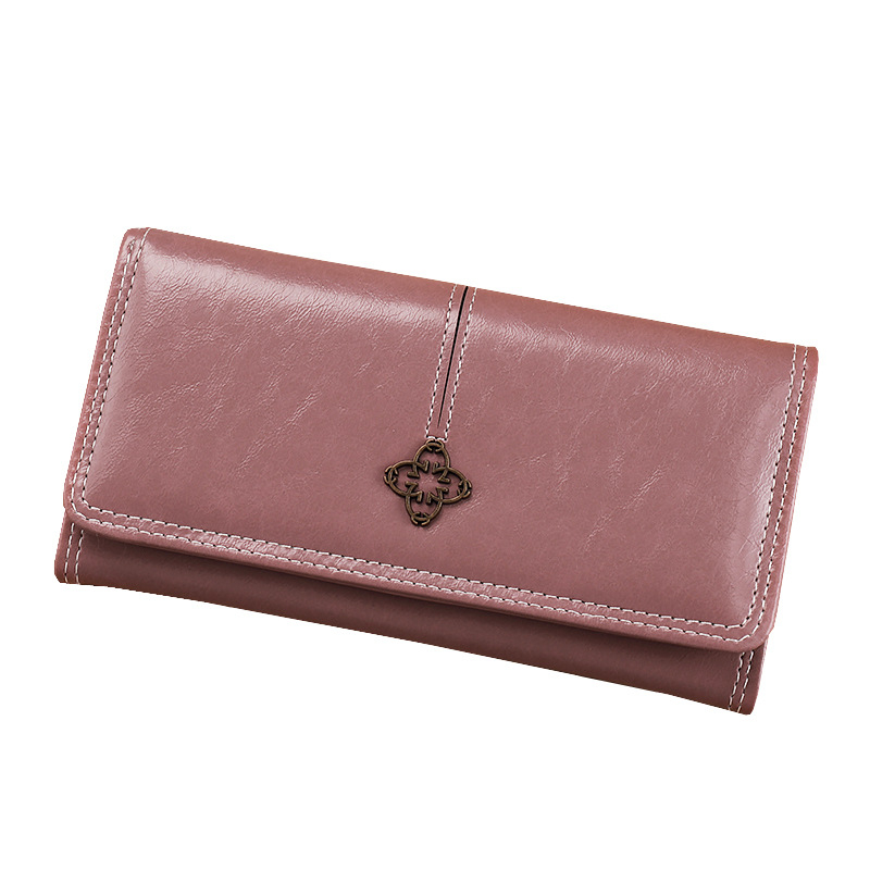 Γυναικείο μακρύ πορτοφόλι, Ευρωπαϊκό-Αμερικάνικο ρετρό στυλ, PU δέρμα, επένδυση πολυεστερ-βαμβάκι, Φθινόπωρο 2024, καθημερινή χρήση