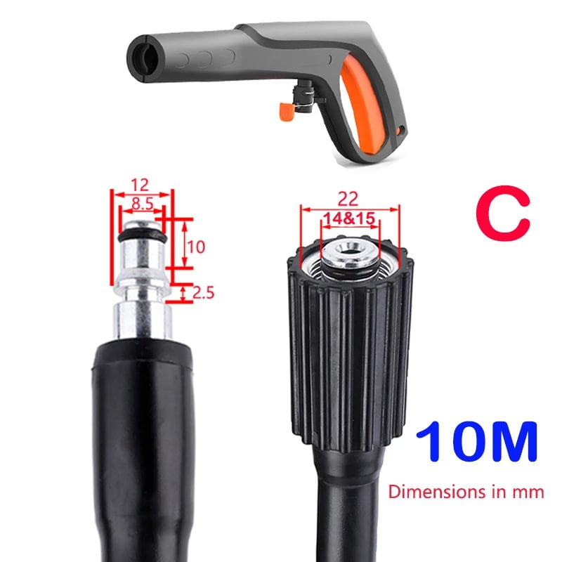 JINGSU PVC aukšto slėgio žarna automobilių plovimui, sprogimui atspari, 4000 psi, svoris 1,3 kg