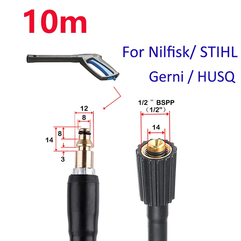 JINGSU PVC aukšto slėgio žarna automobilių plovimui, sprogimui atspari, 4000 psi, svoris 1,3 kg