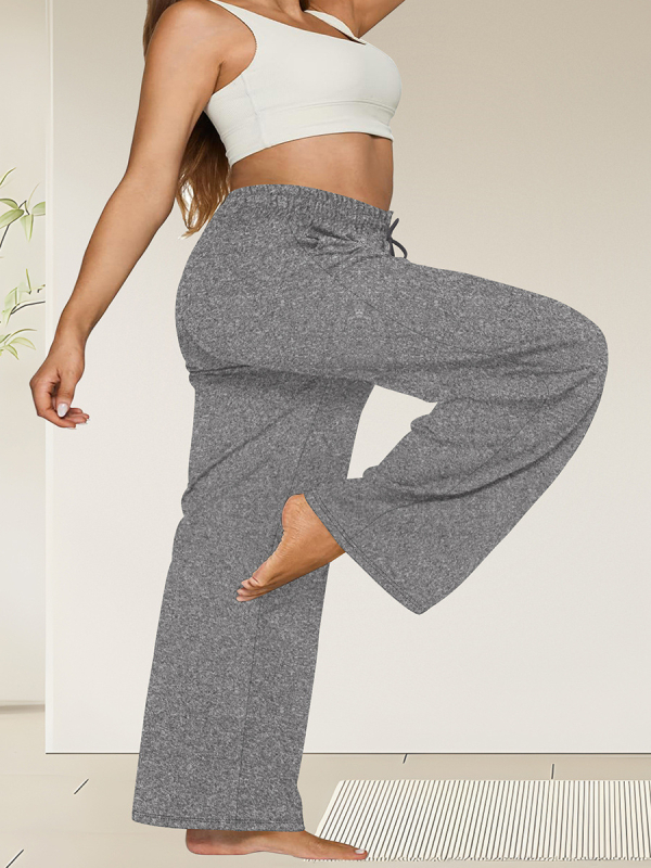 Dámske nohavice s rovnými nohami, Milk Silk látka, polyester 80-90% a spandex, stredný pás, vysoká elasticita