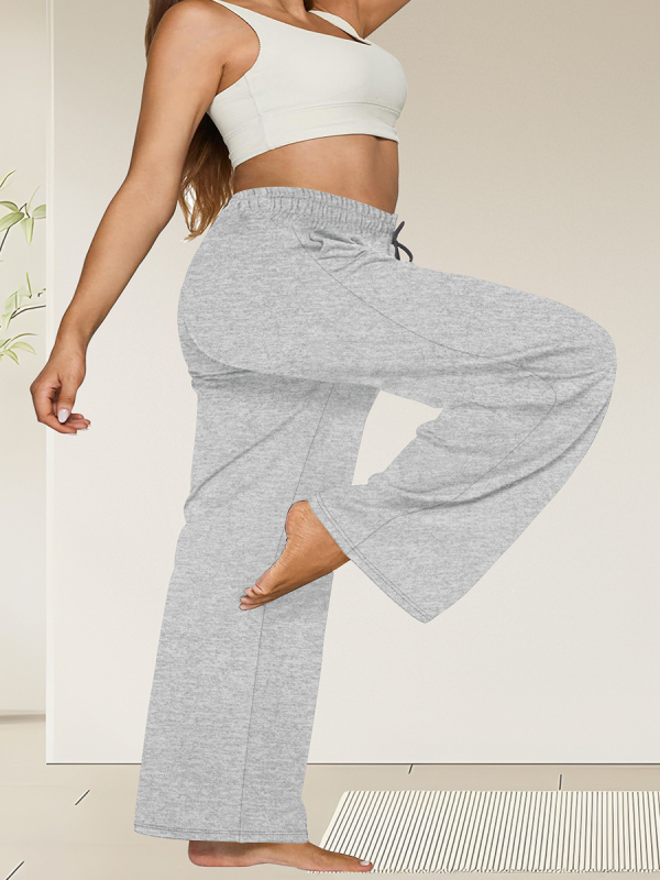 Dámske nohavice s rovnými nohami, Milk Silk látka, polyester 80-90% a spandex, stredný pás, vysoká elasticita