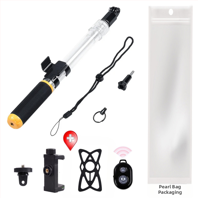 Átlátszó vízálló teleszkópos selfie bot (vízálló, úszó, teleszkópos, univerzális modell, kompatibilis okostelefonokkal és akciókamerákkal)