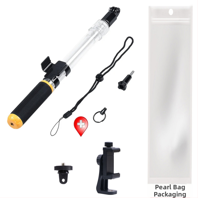 Átlátszó vízálló teleszkópos selfie bot (vízálló, úszó, teleszkópos, univerzális modell, kompatibilis okostelefonokkal és akciókamerákkal)