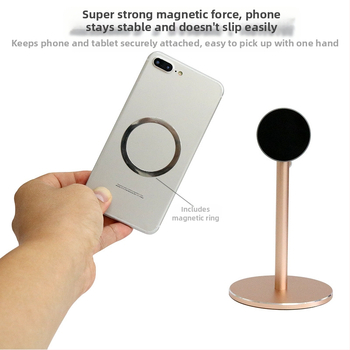 Luhiro настолен държач за телефон и таблет, алуминиева сплав, регулируема височина, универсален, модел M04S, магнитно задържане