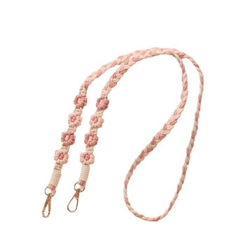 Ланяр за мобилен телефон в бохемски стил с мотив ромашка, ръчна изработка, памучно въже, метална катарама, персонализиран, женски стил