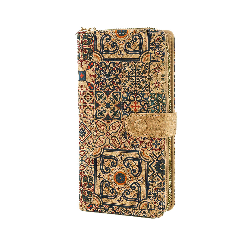 Korkinė piniginė su paslėpta sagtimi ir kortelių laikikliu – unisex, 2025 m. vasara, kasdieniniam naudojimui