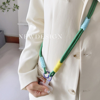 Ланярд за мобилен телефон – нейлонова плетена изработка, PP въже, пластмасова катарама