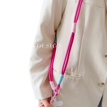 Ланярд за мобилен телефон – нейлонова плетена изработка, PP въже, пластмасова катарама