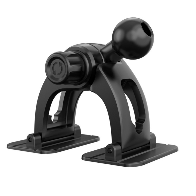 Държач за телефон и навигация за автомобил, арковиден дизайн, 17 мм шарнирна глава, лепилен монтаж върху табло