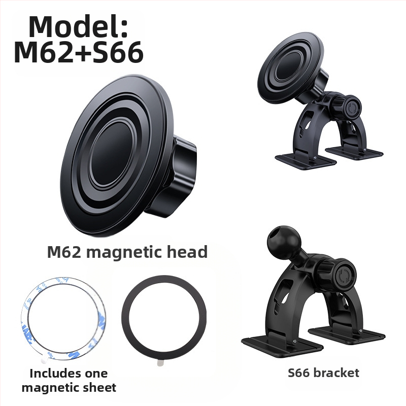 Държач за телефон и навигация за автомобил, арковиден дизайн, 17 мм шарнирна глава, лепилен монтаж върху табло