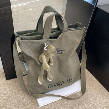 Taška z plátna, taška typu tote, ulicový štýl, zvislý štvorcový tvar, zapínanie na zips