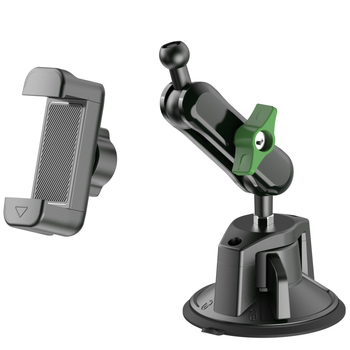 Държач за телефон за кола с регулируема стойка и вакуумен монтаж за предното стъкло