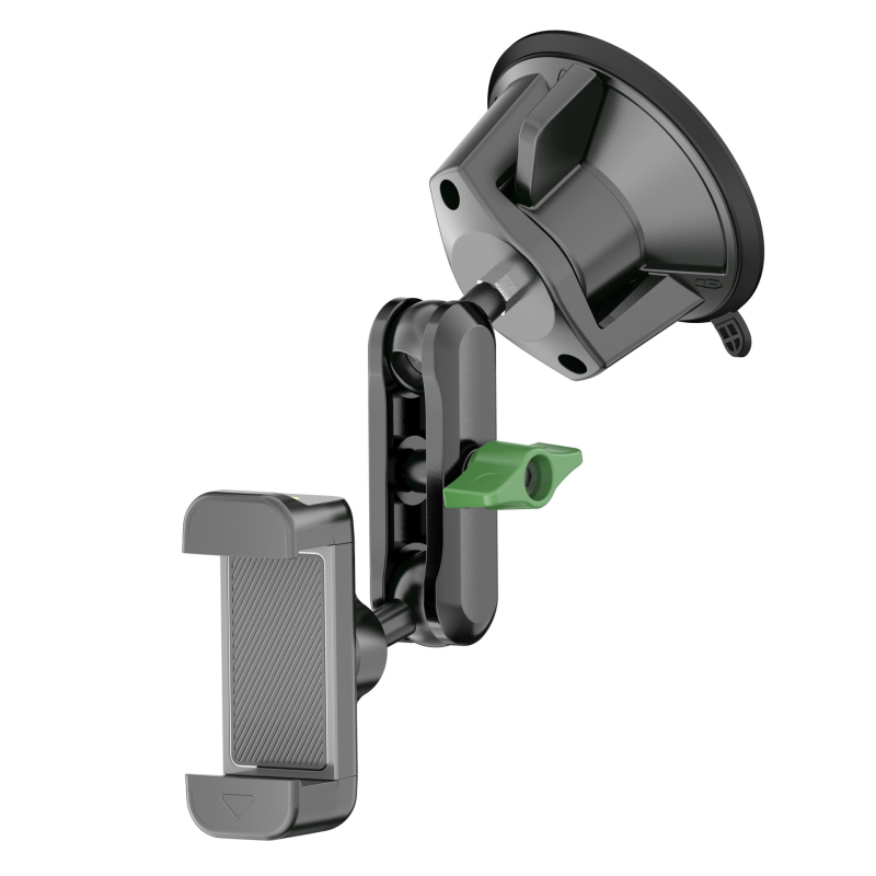 Държач за телефон за кола с регулируема стойка и вакуумен монтаж за предното стъкло