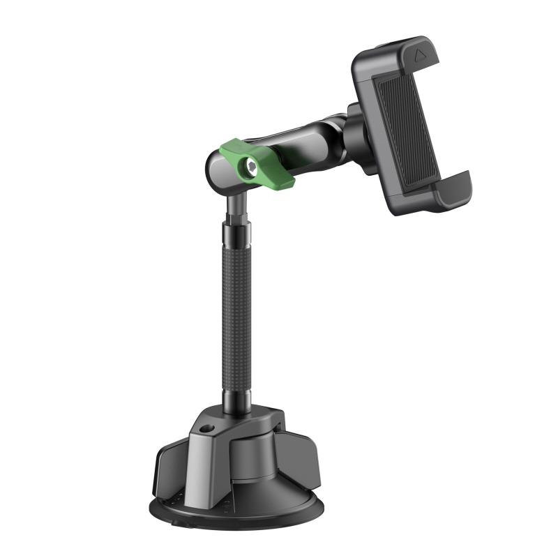 Държач за телефон за кола с регулируема стойка и вакуумен монтаж за предното стъкло
