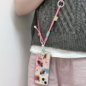 Шнур за телефон от нейлон, женски стил, пластмасова катарама, възможност за печат на лого