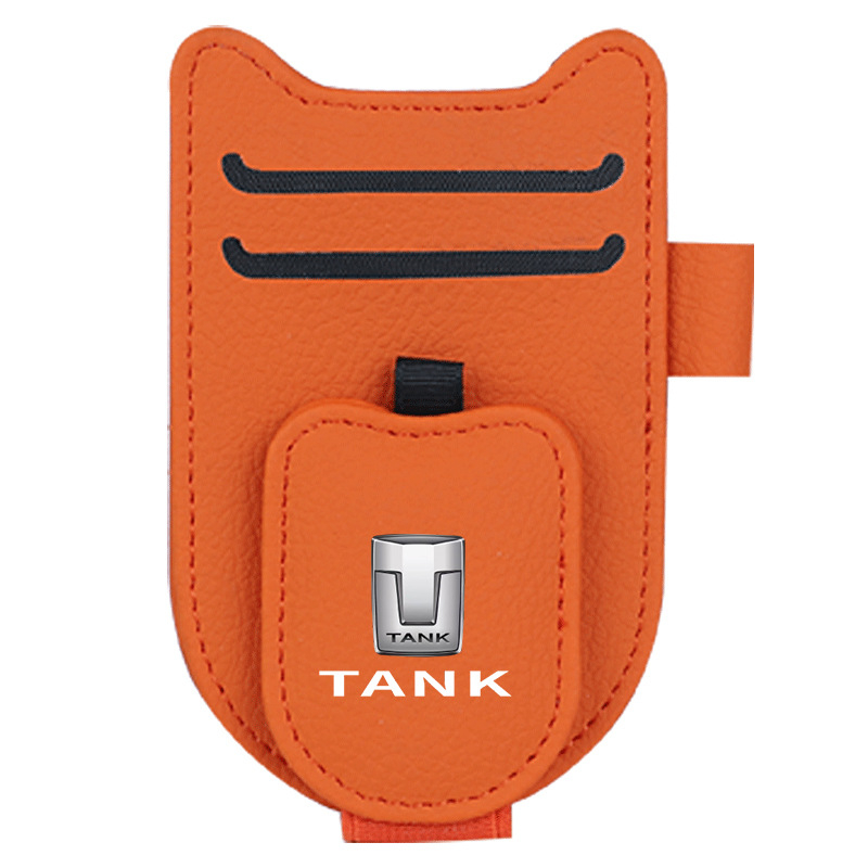 PU odinis klipsas automobilio saulės skydeliui – akinėlių laikiklis, bilieto ir asmens tapatybės laikiklis, pritaikomas