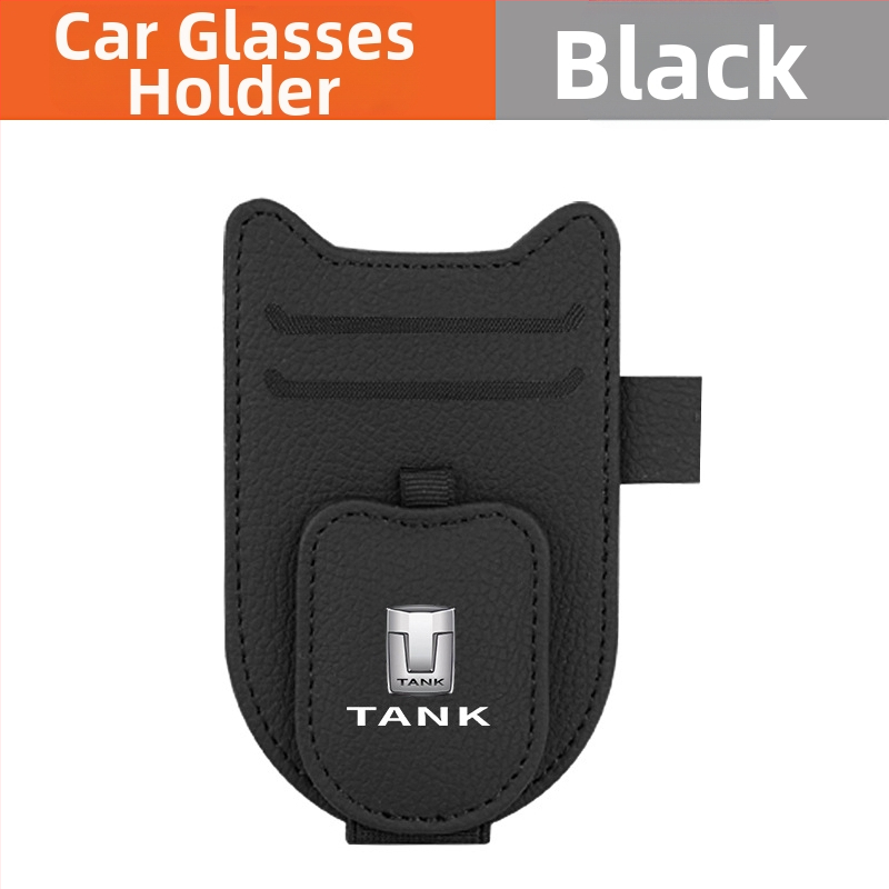 PU odinis klipsas automobilio saulės skydeliui – akinėlių laikiklis, bilieto ir asmens tapatybės laikiklis, pritaikomas