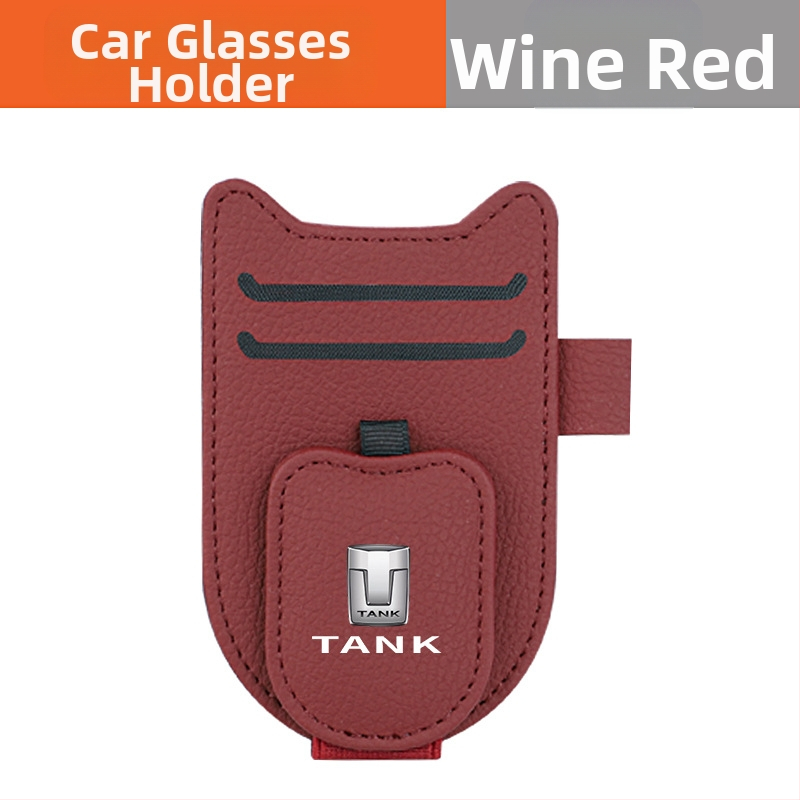 PU odinis klipsas automobilio saulės skydeliui – akinėlių laikiklis, bilieto ir asmens tapatybės laikiklis, pritaikomas