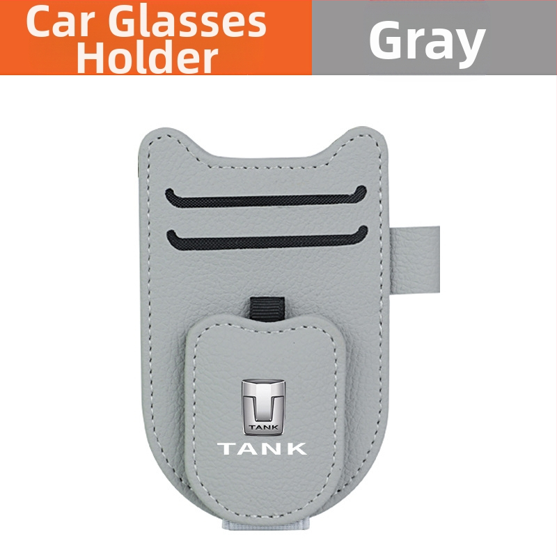 PU odinis klipsas automobilio saulės skydeliui – akinėlių laikiklis, bilieto ir asmens tapatybės laikiklis, pritaikomas