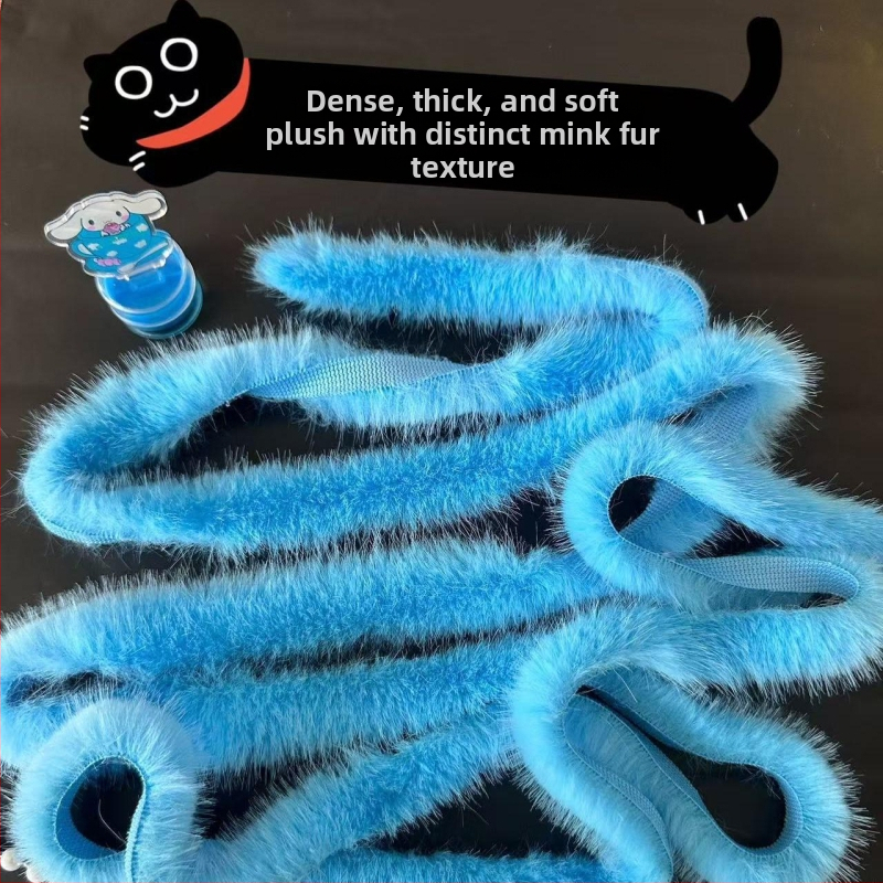 Имитирани ленти от изкуствена норова козина за DIY – суров ръб, декор за дрехи