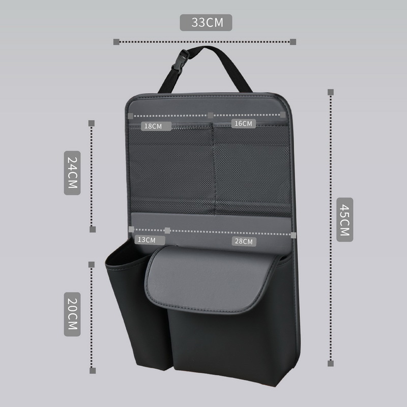 Odos automobilio galinio sėdynės organizatorius su valgomojo staleliu, anti-kick pagalvė, tinkamas visoms sezonoms