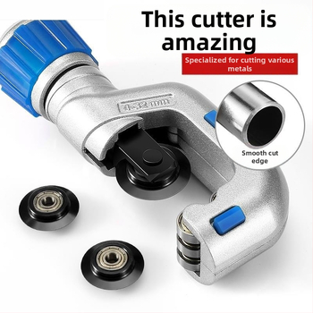 Резач за тръби с режеща глава от неръждаема стомана, лагерен механизъм и ролка за рязане на метални, медни и пластмасови тръби