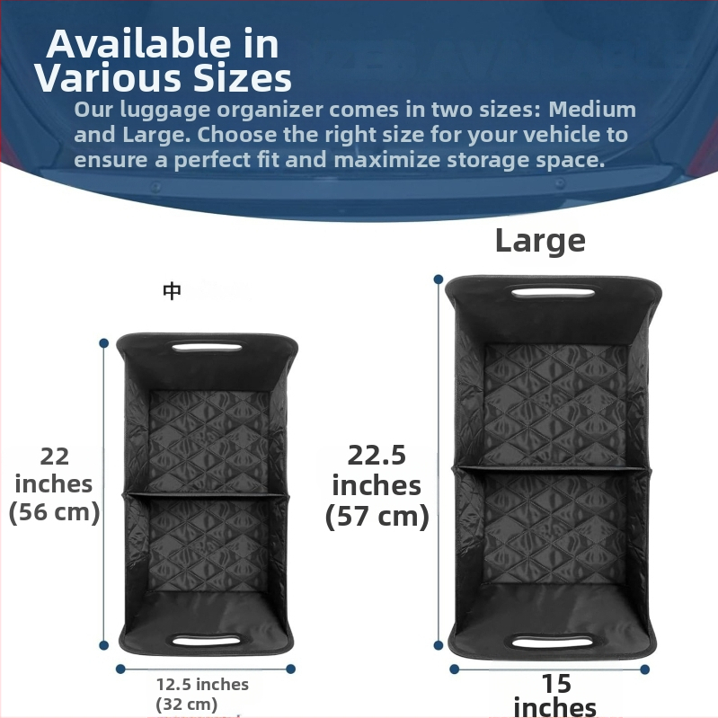 Kožený box do kufra auta – skladací, 50 L, vodotesný