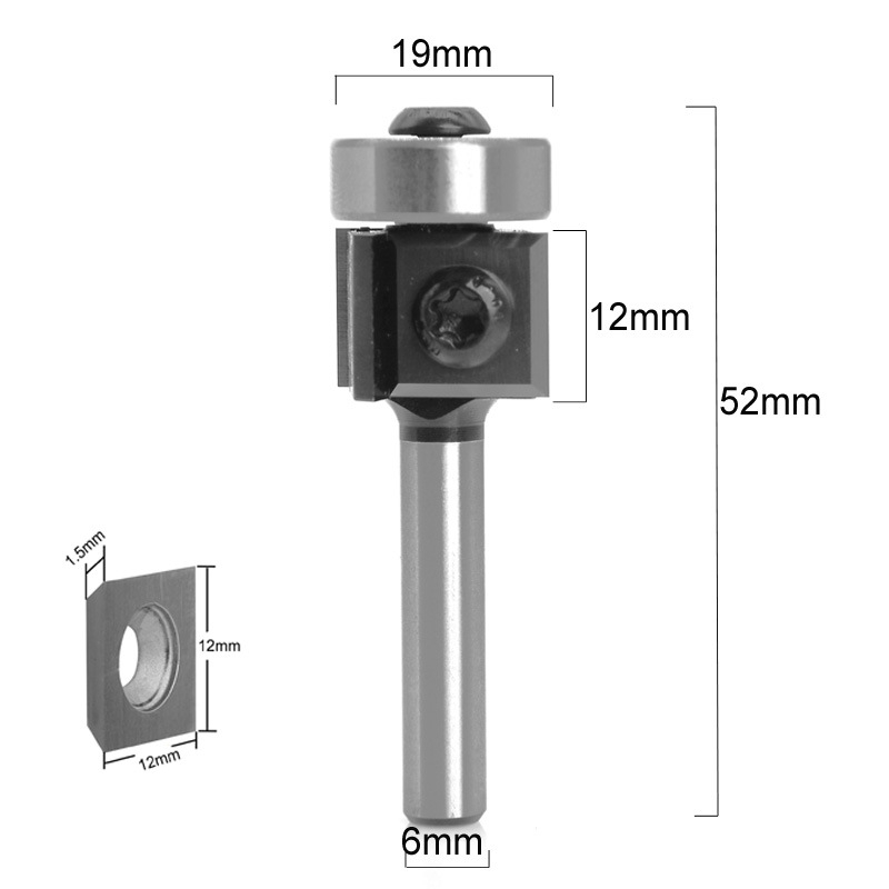 Elodható kétélű vágókés cserélhető pengékkel, faipari CNC-maróhoz