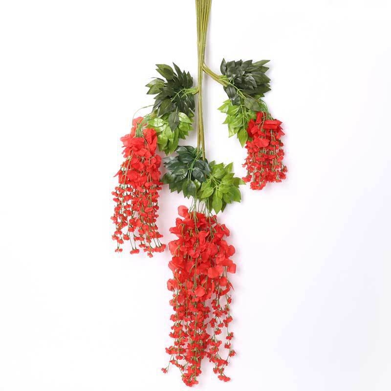 Dirbtinių gėlių vijų iš šilko gėlių – hortenzija, injekciniu formavimu, vestuvėms, lauko naudojimui, fotografijos rekvizitams ir namų dekorui