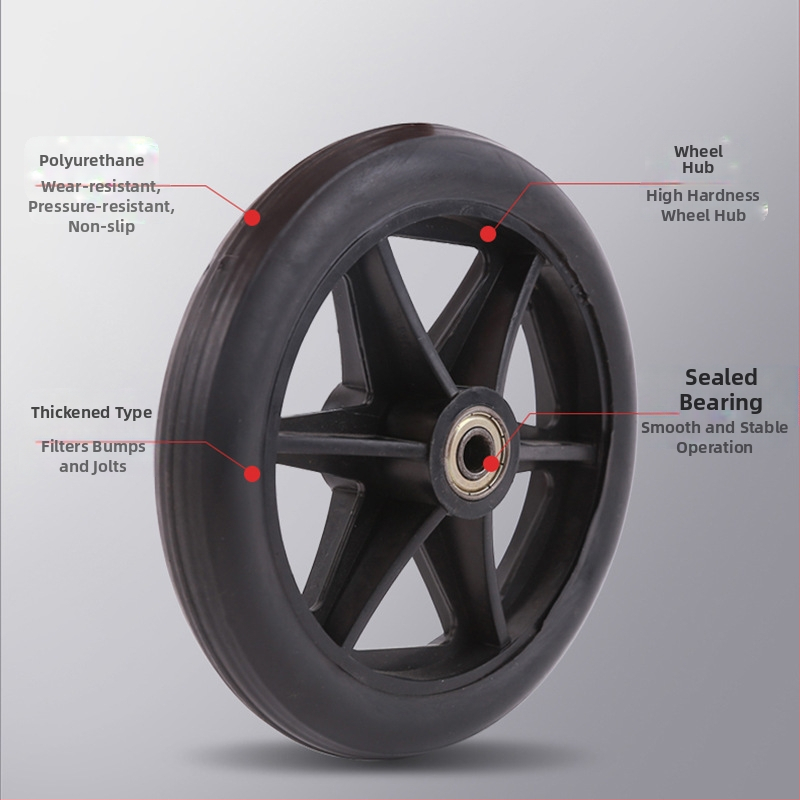 Предно колело за инвалидна количка, универсално, гума, без въздушно налягане, модел YBK-011, марка Yibaikang