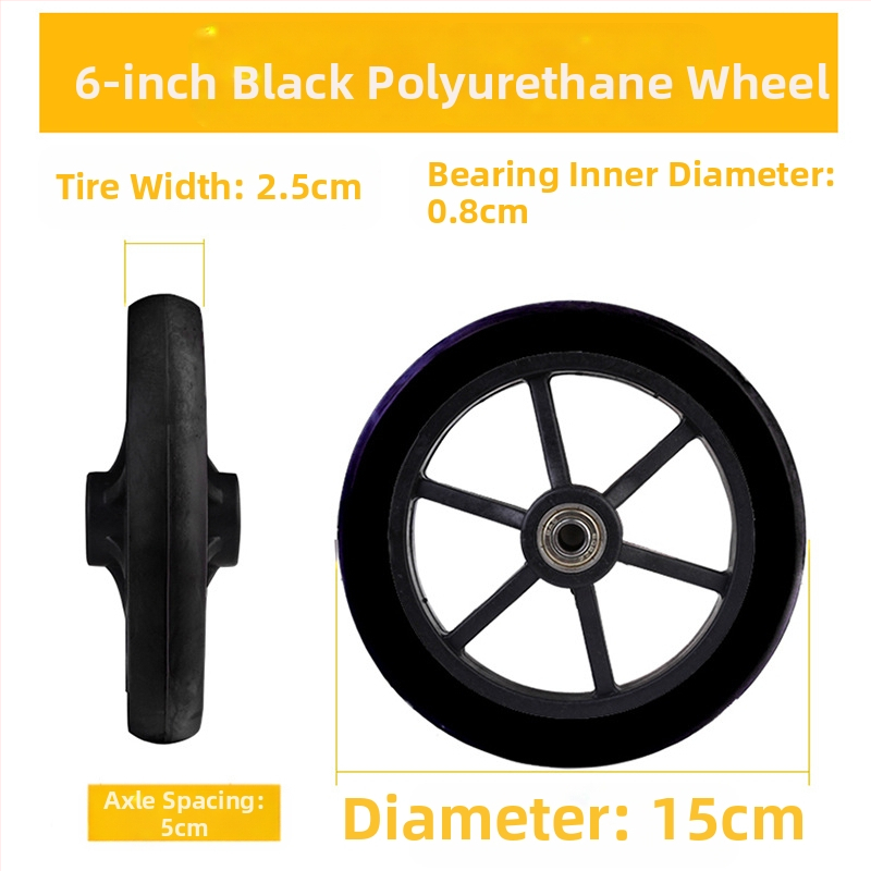 Predné koliesko pre invalidný vozík, univerzálne, gumové, nefúkané, model YBK-011, značka Yibaikang